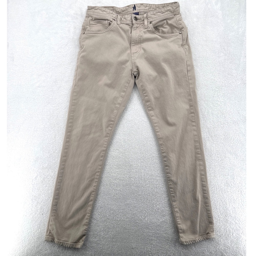 Johnnie-O Mens Pants 30x30 Khaki Tan 5-Pocket ProModal Stretch Slim Fit